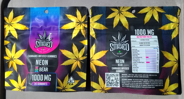 Smashed Neon Gummy Bears 1000Mg
