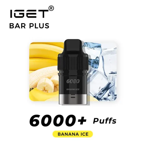 banana-ice-iget-bar-plus-pod.webp Banana Ice – IGET Bar Plus Pod 6000 Puffs