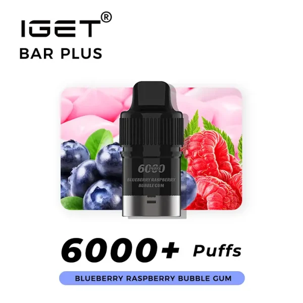 blueberry-raspberry-bubble-gum-iget-bar-plus-pod.webp Blueberry Raspberry Bubble Gum – IGET Bar Plus Pod 6000 Puffs