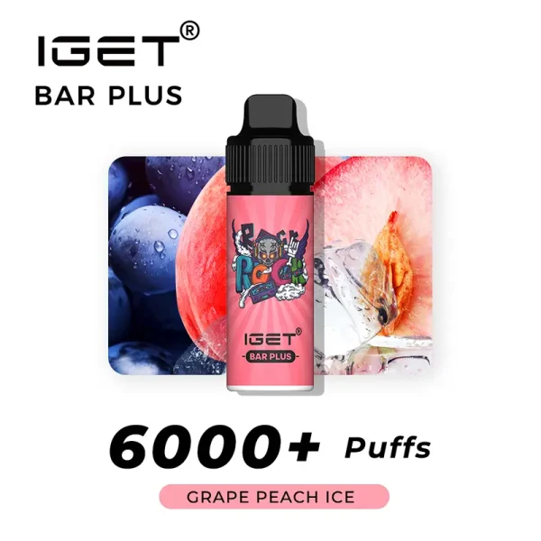 grape-peach-ice-iget-bar-plus-vape-kit.webp Grape Peach lce – IGET Bar Plus 6000 Puffs