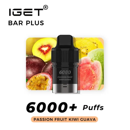 passion-fruit-kiwi-guava-iget-bar-plus-pod.webp Passion Fruit Kiwi Guava – IGET Bar Plus Pod 6000 Puffs