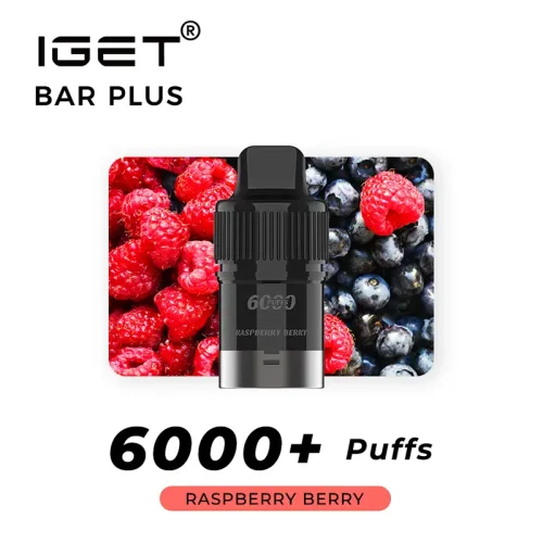 raspberry-berry-iget-bar-plus-prefilled-pod.webp Raspberry Berry – IGET Bar Plus Pod 6000 Puffs