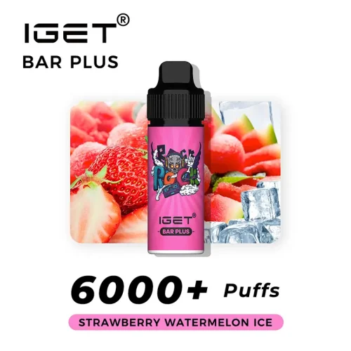 strawberry-watermelon-ice-iget-bar-plus-kit.webp Strawberry Watermelon Ice – IGET Bar Plus 6000 Puffs